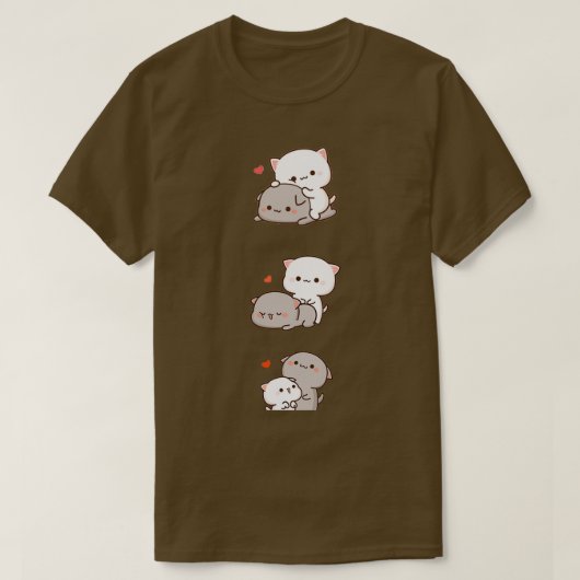 Perzikkat en Goma-kat T-shirt (Design voorkant)
