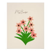 Perzikkleur bloemen perfect poster (Voorkant)