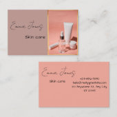 Perzikkleur huidverzorging visitekaartjes (Voorkant / Achterkant)