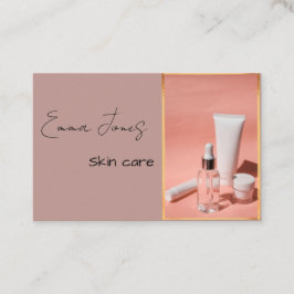 Perzikkleur huidverzorging visitekaartjes