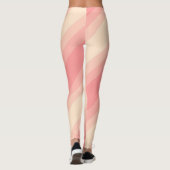 Perzikkleur Strepen Stijlvolle Sjabloon Moderne Vr Leggings (Achterkant)