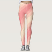 Perzikkleur Strepen Stijlvolle Sjabloon Moderne Vr Leggings (Voorkant)