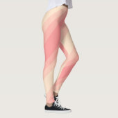 Perzikkleur Strepen Stijlvolle Sjabloon Moderne Vr Leggings (Rechts)