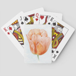 Perzikkleur Tulp Pokerkaarten