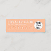 Perzikkleur van 2024 met aangepaste bedrijf logo klantenkaartje (Voorkant)