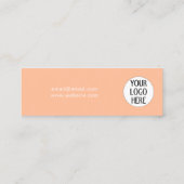 Perzikkleur van 2024 met aangepaste bedrijf logo klantenkaartje (Achterkant)