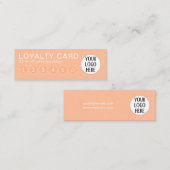 Perzikkleur van 2024 met aangepaste bedrijf logo klantenkaartje (Voorkant / Achterkant)