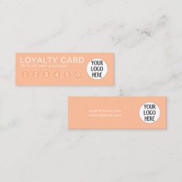 Perzikkleur van 2024 met aangepaste bedrijf logo klantenkaartje