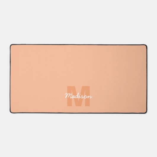 Perzikkleur van 2024 met de naam van het douanemon bureaumat (Voorkant)