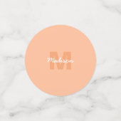 Perzikkleur van 2024 met de naam van het douanemon confetti (Kleine voorkant)