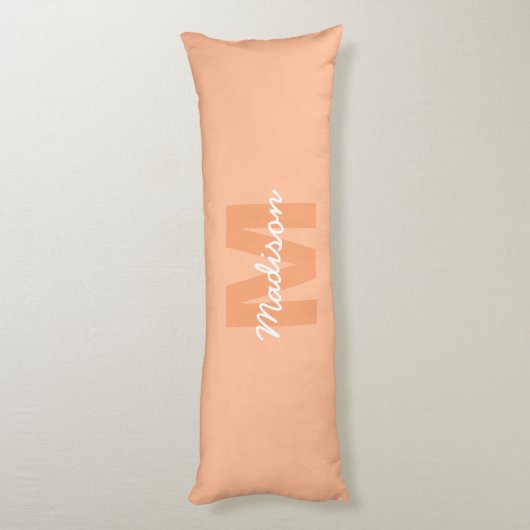 Perzikkleur van 2024 met de naam van het douanemon lichaamskussen (Achterkant (Verticaal))
