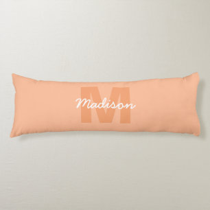 Perzikkleur van 2024 met de naam van het douanemon lichaamskussen