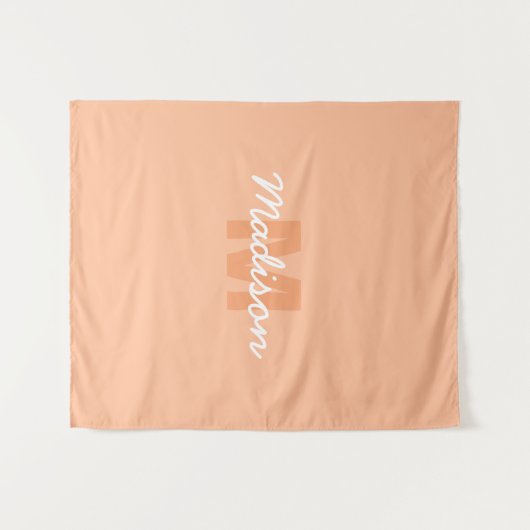 Perzikkleur van 2024 met de naam van het douanemon wandkleed (Voorkant (horizontaal))