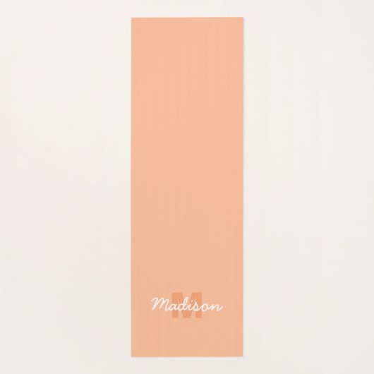 Perzikkleur van 2024 met de naam van het douanemon yogamat (Achterkant)