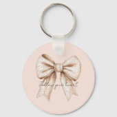 perzikkleurboeg sleutelhanger (Voorkant)