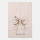 perzikkleurboeg theedoek (Verticaal)