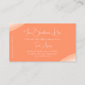 Perzikkleuren met sprankelende diamanten en foto visitekaartje (Achterkant)