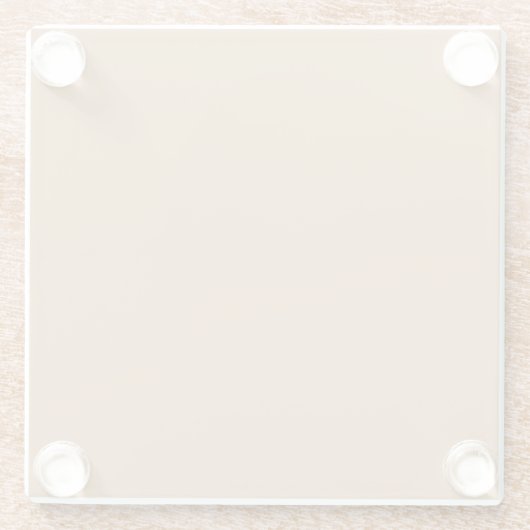 Perzikkleurenblok | Soft Wedding Design Glazen Onderzetter (Achterkant)