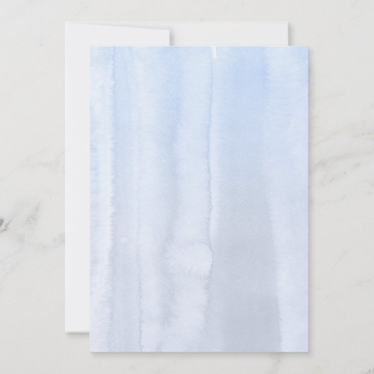 Perzikkleurig Baby shower Modern Dusty Blue Kaart (Achterkant)