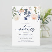 Perzikkleurig en blauw Vrijgezellenfeest Kaart (Staand voorkant)