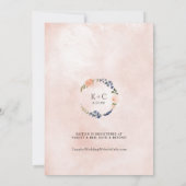 Perzikkleurig en blauw Vrijgezellenfeest Kaart (Achterkant)