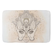 Perzikkleurig en goudboho Lotus Flower Beauty Badmat (Voorkant)