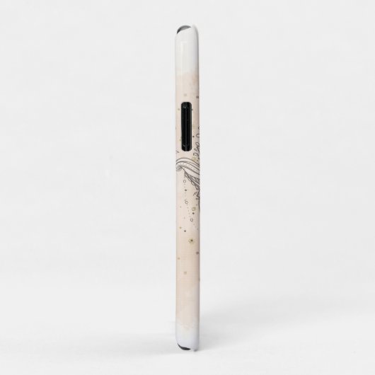 Perzikkleurig en goudboho Lotus Flower Beauty Case-Mate iPhone Case (Achterkant/rechts)