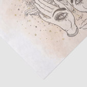 Perzikkleurig en goudboho Lotus Flower Beauty Tissuepapier (Detail)