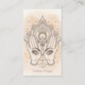 Perzikkleurig en goudboho Lotus Flower Beauty Visitekaartje (Voorkant)