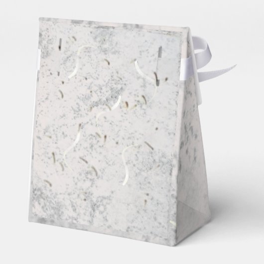 Perzikkleurig en grijs marmer-monogramme bedankdoosjes (Achterkant)