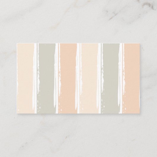 Perzikkleurig en grijs Waterverf RegenboogBaby sho Informatiekaartje (Achterkant)