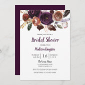 Perzikkleurig en Paars Vrijgezellenfeest van klave Kaart (Voorkant / Achterkant)