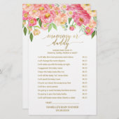 Perzikkleurig en roze pony Flower Baby Word Scramb (Voorkant / Achterkant)