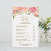 Perzikkleurig en roze pony Flower Baby Word Scramb (Staand voorkant)