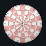 Perzikkleurig en wit dartbord<br><div class="desc">Peach and White Dart Board</div>