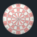 Perzikkleurig en wit dartbord<br><div class="desc">Peach and White Dart Board</div>