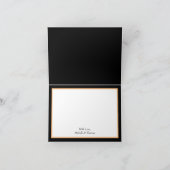 Perzikkleurig en zwart Roos Weddenschap Hartelijk  Bedankkaart (Binnen)