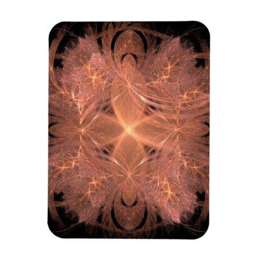 Perzikkleurig fractaal magneet (Verticaal)