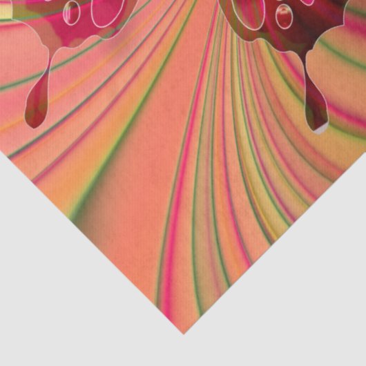 perzikkleurig rood vlinderweefsel tissuepapier (Detail)