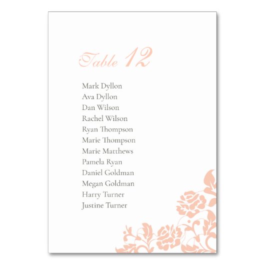 perzikkleurig Roos met rooster Kaart (Voorkant)