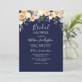 Perzikkleurig Roos Thistle Waterverf Floral Vrijge Kaart (Staand voorkant)