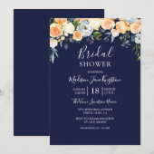 Perzikkleurig Roos Thistle Waterverf Floral Vrijge Kaart (Voorkant / Achterkant)