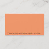 Perzikkleurig Roos Visitekaartje (Achterkant)