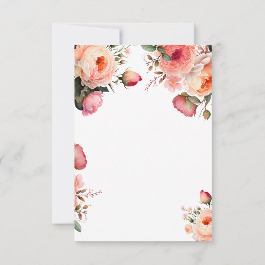 perzikkleurig | Verjaardag bedankje Bedankkaart (Achterkant)