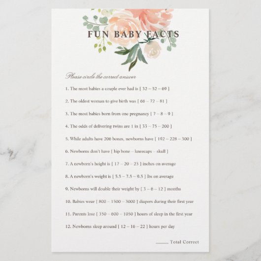 Perzikkleurig vlindervlindervet Baby shower Flyer (Voorkant)