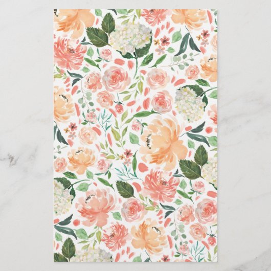 Perzikkleurig vlindervlindervet Baby shower Flyer (Achterkant)