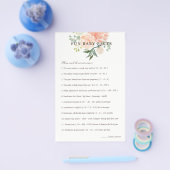 Perzikkleurig vlindervlindervet Baby shower Flyer (Enkel)