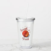 Perzikkleurige acryltumbler acryl drinkbeker (Achterkant)