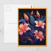 PERZIKKLEURIGE BLOEMEN #2 BRIEFKAART (Voorkant / Achterkant)
