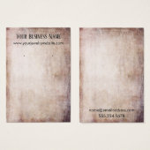 Perzikkleurige en bruine golfhardehouder voor Kaar Visitekaartjes (Voorkant /achterkant)